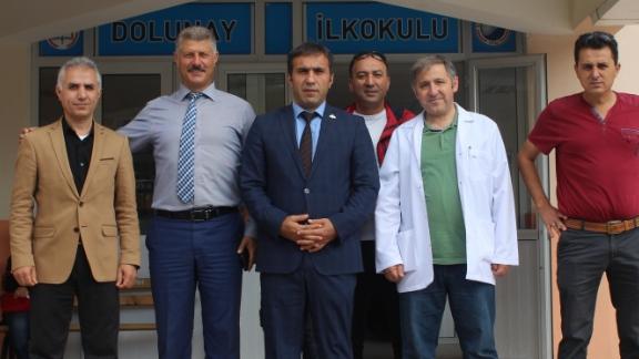 İlçe Milli Eğitim Müdürümüz Ekrem Cinoğlu, Dolunay ilkokulu ve Büyükata Ortaokulunu ziyaret etti.