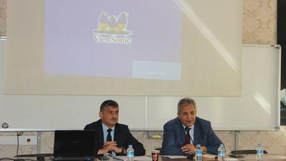 İlçe Kaymakamımız Sayın Mehmet YAPICI başkanlığında eğitim öğretim yılı okul güvenliği toplantısı Atatürk Mesleki ve Teknik Anadolu Lisesi Müdürlüğü toplantı salonunda yapıldı.