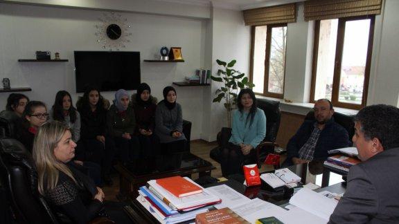  Fatsa Mesleki ve Teknik Anadolu Lisesi GASTRONOMİ ALANI AVRUPA STAJI, Öncesi İlçe Milli Eğitim Müdürümüz Saygın ATİNKAYAyı makamında ziyaret etti.