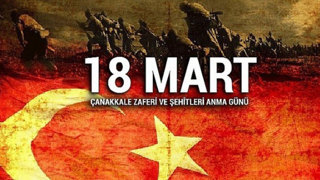 İlçe Milli Eğitim Müdürümüz Saygın ATİNKAYA'nın 18 Mart Şehitler Günü ve Çanakkale Zaferi'nin 107. Yıldönümü Mesajı