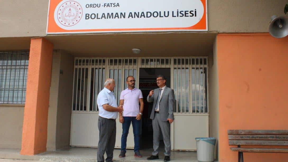 İlçe Milli Eğitim Müdürümüz, Bolaman Anadolu Lisesini Ziyaret Etti 