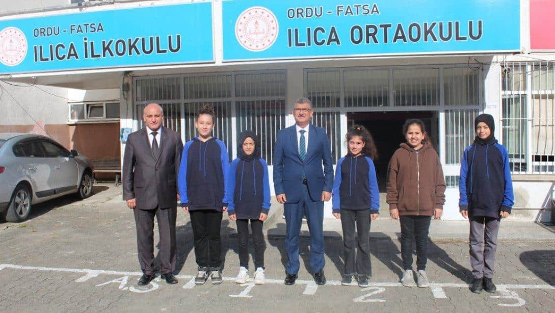Fatsa İlçe Milli Eğitim Müdürü Saygın Atinkaya, Ilıca İlkokulu ve Ilıca Ortaokulunu Ziyaret etti.